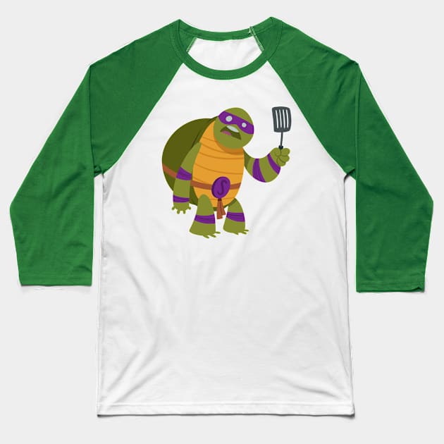 Spatula Turtle Baseball T-Shirt by westinchurch